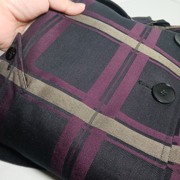 JG Hook Womens Jacket Overcoat Button Down With Belt Cotton Blend Size 6P Coats - Picture 4 of 9